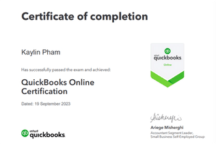 Chứng chỉnh QuickBooks Online của THT Global